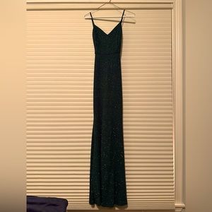 Sparkly Green Maxi Dress